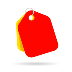 Wall Mural - red price tag, product label. vector