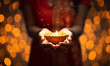 Diwali light at night with space for text and bokeh background, Diwali is traditional festival