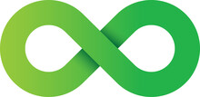 Green Infinity Symbol, Sustainable Logo