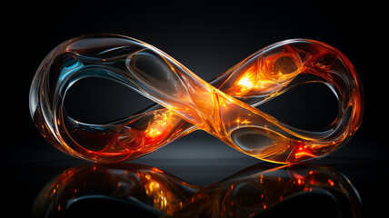 Wall Mural - glowing infinity symbol isolated sign on the background