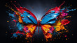 Vibrant Butterfly Paint Splash