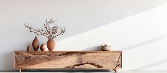 Furniture made of locust wood on a white background