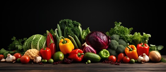  Fresh and juicy vegetables in a picture
