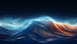 Digital artwork of intersecting waves, Desktop background