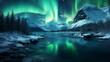 Aurora boreale. Ai generated.