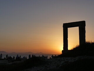 Naxos, porte temple