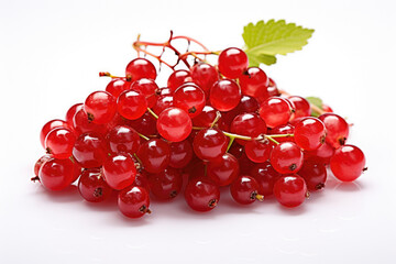 Wall Mural - Detailed view of bunch of ripe red currents. This image can be used to showcase vibrant colors and freshness of fruit.