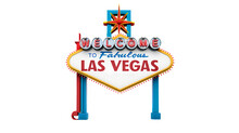 Welcome To Fabulous Las Vegas Sign. Isolated On Transparent Background.