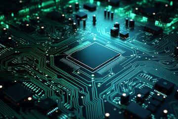 electronic board display. illustration style, technology and science background. 3d rendering