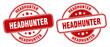 headhunter stamp. headhunter label. round grunge sign