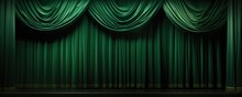 Green Curtain Stage Theater Background