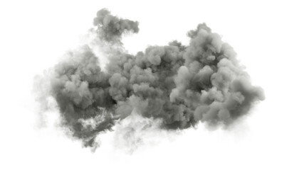 Aufkleber - Realistic pollution clouds flowing free shapes transparent backgrounds 3d rendering png