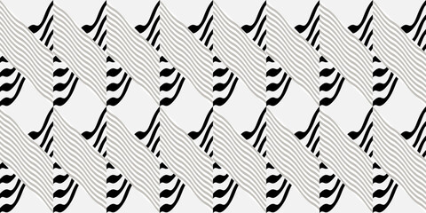 Fototapete - Modern abstract geometric retro vector seamless diagonal pattern with simple elements and shapes. Graphic pastel colored minimalist background.