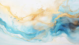 Fototapeta  - Luxury abstract fluid art painting background alcohol ink technique