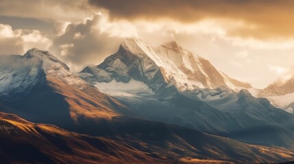 Poster - Sleeping volcano on a beautiful summer day. Scenic Landscape of mountains. Beautiful drone shot of the dry meadows near the summit of the sleeping volcano. Beautiful natural landscape at dawn.