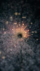 Wall Mural - Vertical video - flying through a galaxy of glowing golden stars and particles. Full HD and looping space starburst background.