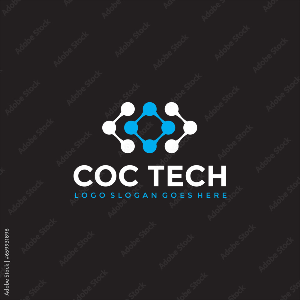 COC Tech letter logo vector image Stock Vector | Adobe Stock