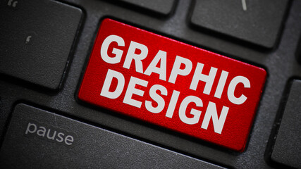 Graphic design text button on keyboard