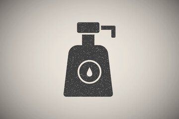 Wall Mural - Soap, bathroom, foam icon vector illustration in stamp style