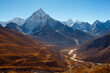 Mountains view around Tengboche, Everest area, Nepal