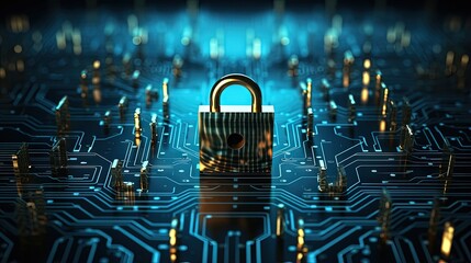 Aufkleber - Data security concept, Concerns over data privacy and cybersecurity will continue to escalate. investment in robust cyber security measures to protect their operations and customer data.