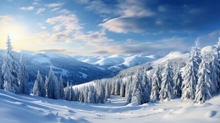 Aufkleber - beutiful winter panorama in black forest germany