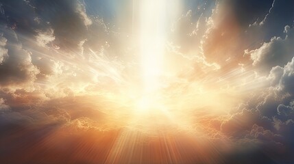 Aufkleber - Abstract heavenly background, light from heaven. Revelation concept.