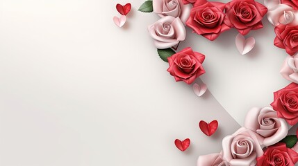 Aufkleber - Sainte Valentine, mother's day, birthday greeting cards, invitation, celebration concept. Top view