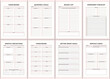 Minimalist planner pages templates. Printable Life & Business Planner . Vision Board,Quarterly Goals,Bucket List,Worksheet Checklist,Monthly Reflections,Vision Board,Setting Smart Goals,Monthly Check,