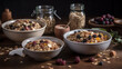 muesli with dried fruits and nuts