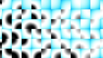 Fototapete - Transform geometric background. Flashing tabstract pixels background. Random small squares. Looping footage.