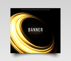 Wall Mural - luxury banner with wavy sparkling ring. shiny background. abstract glowing banner for discount, sale