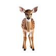 Cute fawn isolated on transparent background