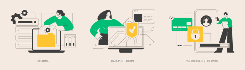 Sticker - Cloud computing network safety abstract concept vector illustrations.