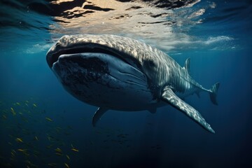 Wall Mural - underwater view of whale