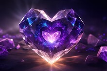 A Glowing Heart Shape Abstract Background