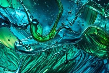 Wall Mural - Blue Green Alcohol.