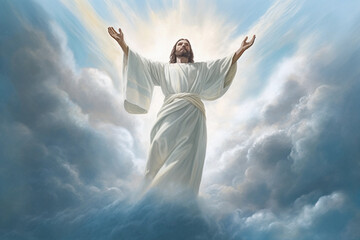 Wall Mural - Jesus Christ Ascending to Heaven.