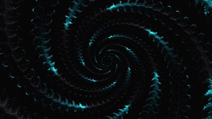 Wall Mural - abstract colorful blue textured fractal line twisted in the centre. tunnel background loop able mode