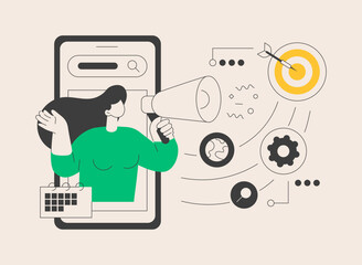 Wall Mural - mobile seo abstract concept vector illustration.