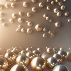 Aufkleber - 3d glassy luxury concept sphere shapes, minimal concept background. Ideal for luxurious and scientific designs, nano technology, microbiology, chemistry, biology, etc. Generative ai art.	