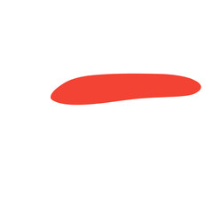 Sticker - long red abstract blob for title text