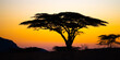 Sonnenuntergang in Samburu / Kenya