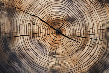 Visible Annual Rings of a Tree Trunk