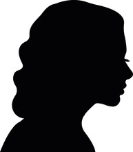 Silhouette Of Beautiful Profile Of Woman Face Concept Beauty And Fashion