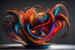 Create an image that captures the surreal dance of color and light in a realm where emotions are sculpted into abstract sculptures 