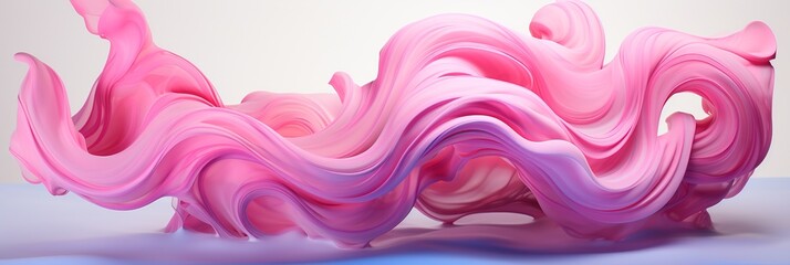 Wall Mural - pink splash forming beautiful swirls isolated on white background