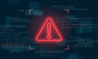 © Igor - Danger sign. Hacked system or cyber attack. Vector illustration.