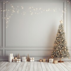 christmas background with christmas tree