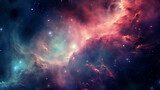 Fototapeta  - Panorama view of milky way galaxy with stars on night sky background, Milky way galaxy with stars and space dust universe, Universe filled with stars, AI Generated